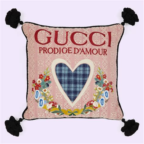 Gucci Prodige D'Amour wool cushion 